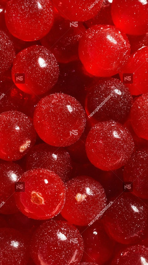 Displays A Close Up Of Red Berries Cranberries Pomegranates With A Glossy Texture And Visible Seeds — Stock Photo