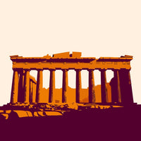 Showcases The Ancient Greek Temple Ruins Prominently The Iconic Parthenon In Athens Greece — Stock Vector