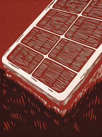 A Solar Panel Book Cover — Stock Illustration