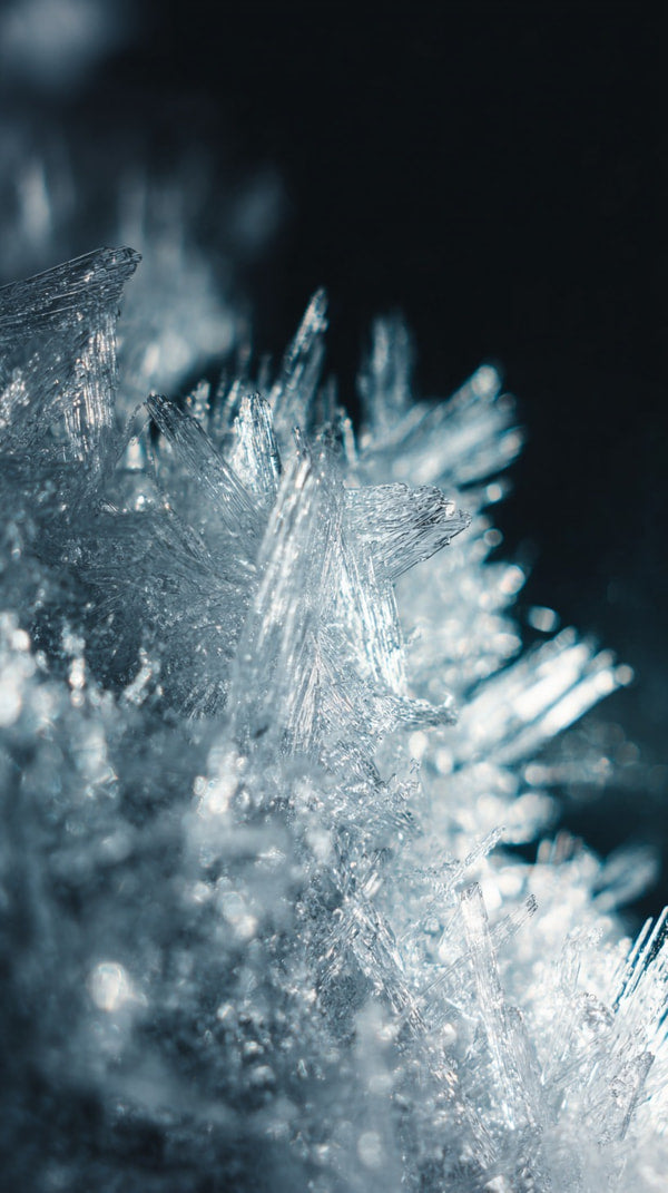 Ice Crystals Formation — Stock Photo