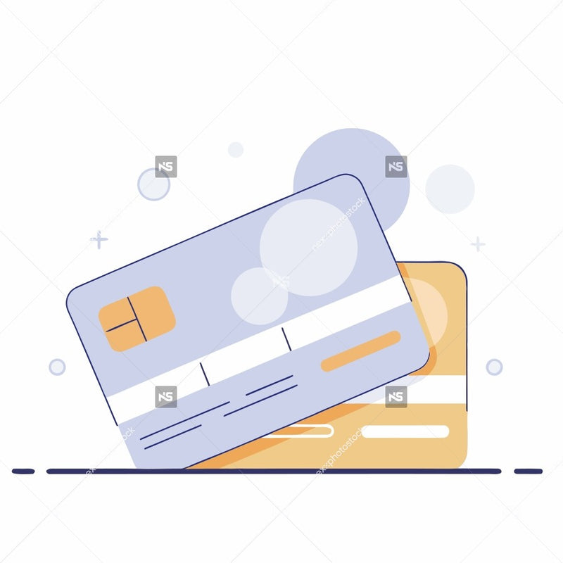 A Credit Card And A Wallet Are Placed On A Surface — Stock Vector