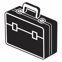 A Black Suitcase With A Handle — Stock Vector