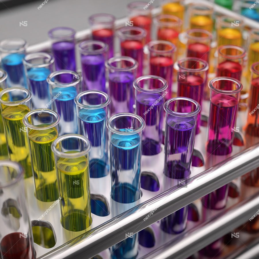 Colorful Test Tubes In A Lab — Stock Photo