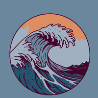 The Iconic Woodblock Print The Great Wave Of Kanagawa Is A Famous Japanese Artwork That Depicts A Large Wave In The Ocean — Stock Vector