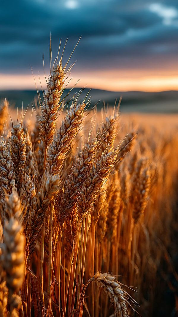 Golden Wheat Field At Sunset — Stock Photo