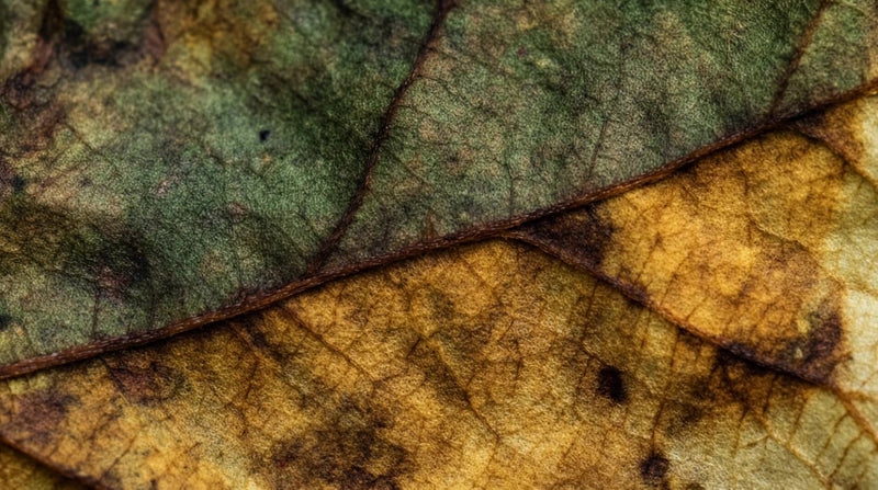 close up of a leafy texture showcasing the intricate details and patterns found on a leaf - Stock Video