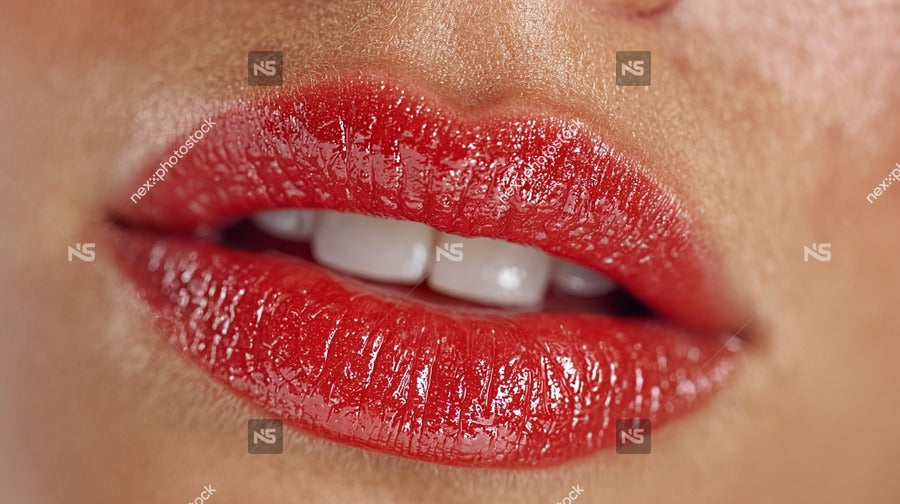 Red Lipstick Close Up 2 — Stock Photo