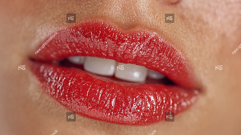 Red Lipstick Close Up 2 — Stock Photo