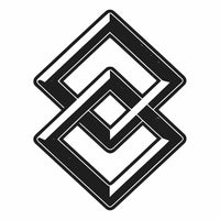 Displays A Black And White Logo A Stylized Letter S As Its Central Design Element — Stock Vector