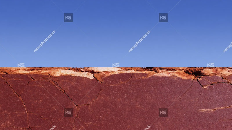 Rusty Red Wall With Blue Sky Background — Stock Photo