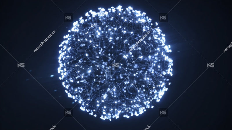 A Glowing Blue Orb Illuminates A Dark Background Emitting An Intense Light That Contrasts With The Surrounding Darkness — Stock Photo