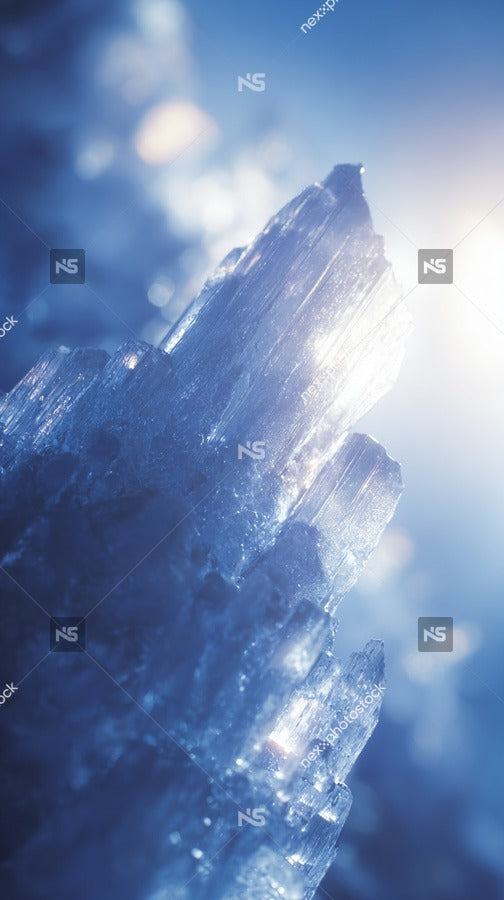 Crystalline Formation Against Blue Background — Stock Photo