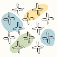 A Collection Of Colorful Crosses In A Pattern Various Shades And Styles Set Against A White Background — Stock Vector