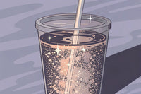 Styrofoam Cup With Sparkles — Stock Illustration