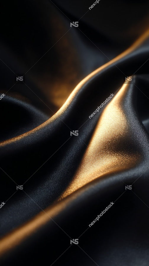 Black Velvet Fabric With A Close Up View Of Its Texture Showcasing Its Soft And Smooth Surface — Stock Photo