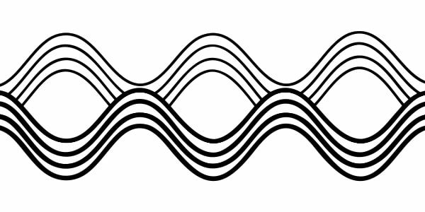 Abstract Wavy Line Pattern — Stock Vector