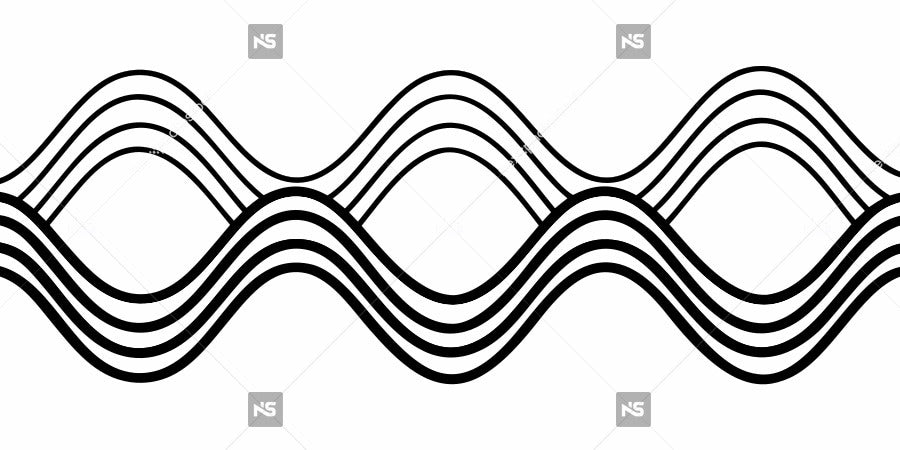 Abstract Wavy Line Pattern — Stock Vector