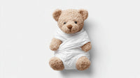 A Teddy Bear Wrapped In Paper — Stock Photo