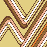 Striped Pattern Design With A Combination Of Brown Orange And White Stripes On A Beige Background — Stock Vector