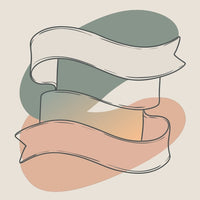 Displays A Stylized Graphic Design Two Ribbons With Text And A Background That Transitions From Light To Dark Creating A Gradient Effect — Stock Vector