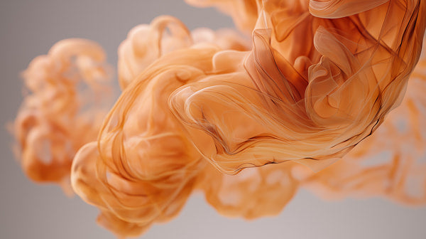 Orange Ink Swirling In A Vase — Stock Photo