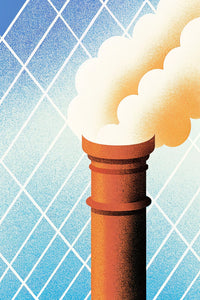 A Chimney Emitting Smoke — Stock Illustration