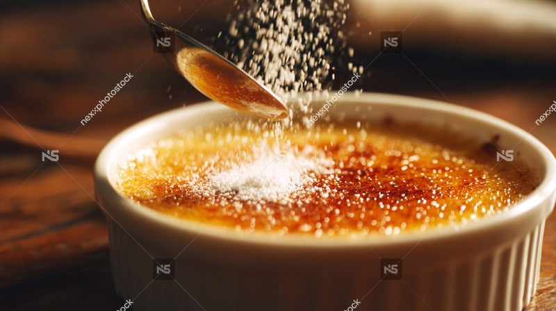 Shows A Close Up View Of A Dish Filled With A Creamy Substance A Dessert A Sauce Placed On A Wooden Surface — Stock Photo