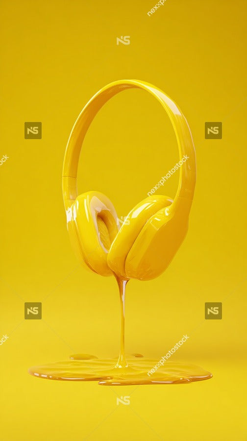 A Close Up Photograph A Yellow Liquid With Droplets Suspended In Mid Air Against A Bright Yellow Background — Stock Photo