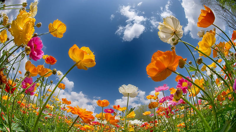 colorful wildflower field - Stock Video