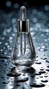 clear glass bottle with dropper - Stock Video