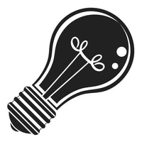 A Black And White Light Bulb With A Bow On Top Set Against A Plain Background — Stock Vector