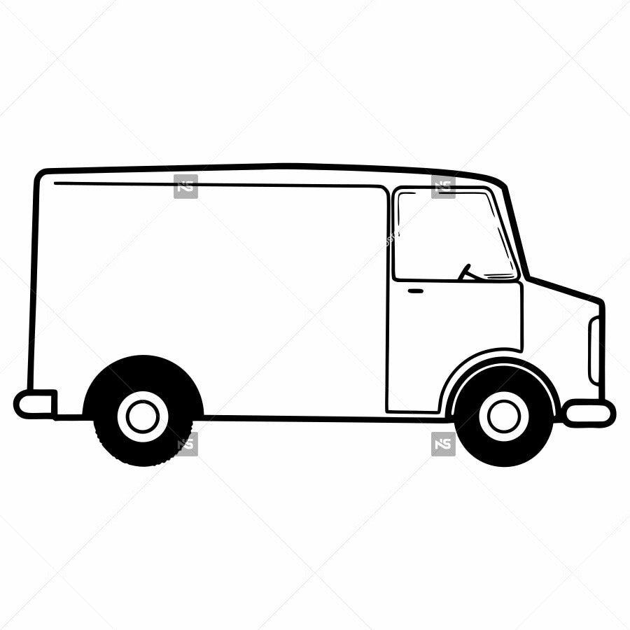 Large White Delivery Truck — Stock Vector