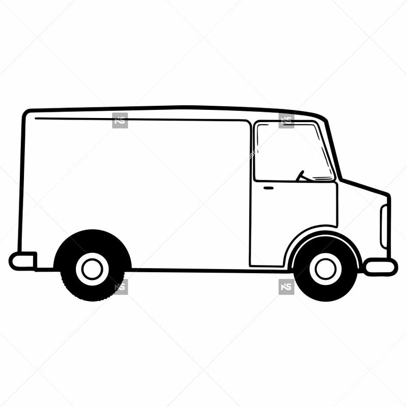 Large White Delivery Truck — Stock Vector