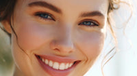 a close up of a woman with a radiant smile showcasing her joyful expression and capturing the essence of her happiness - Stock Video