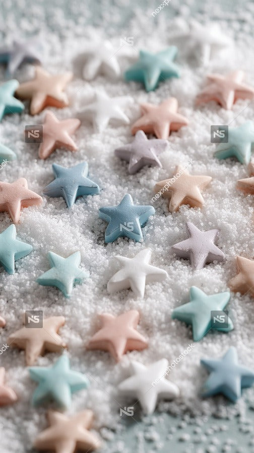 Colorful Sprinkles On A Blue Background — Stock Photo