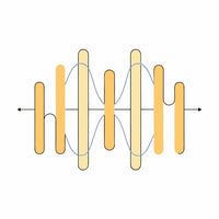 Isolated Scientific Illustration Of A Waveform With A Top Down Perspective And A White Background — Stock Vector