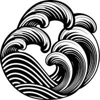 Black And White Waves — Stock Vector