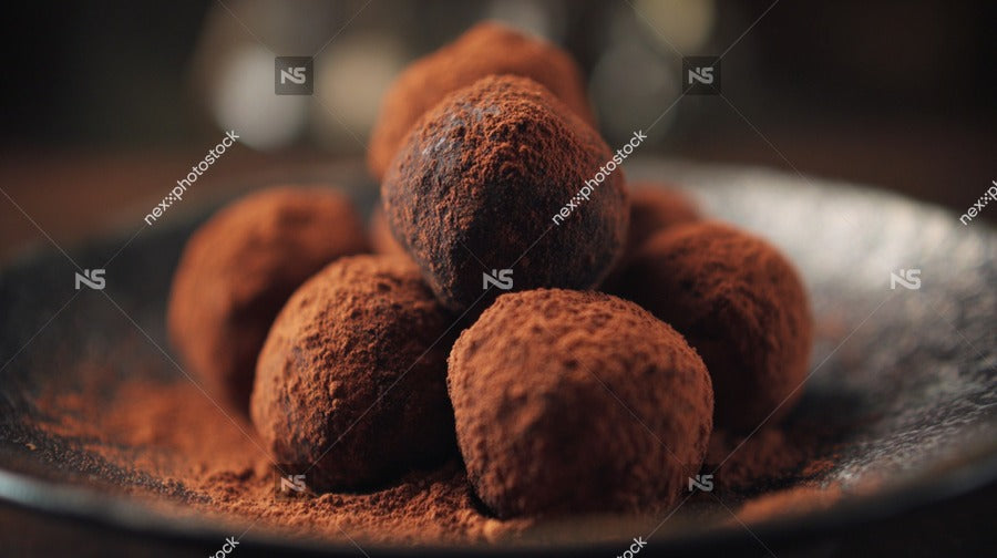 Chocolate Truffles In A Pile — Stock Photo