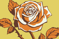 Orange Rose With Leaves — Stock Vector