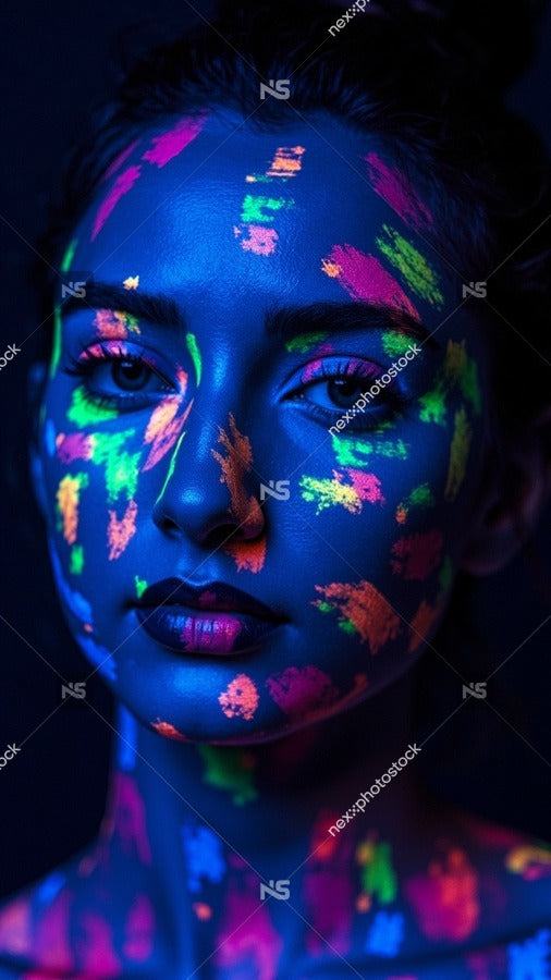 Colorful Face Paint — Stock Photo