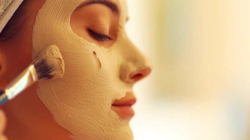a woman is captured in a close up shot meticulously applying makeup to her face using a brush - Stock Video