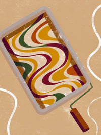 Ice Cream Cone With Swirls Of Ice Cream — Stock Illustration