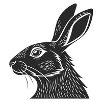 Black Silhouette Of A Rabbit — Stock Vector