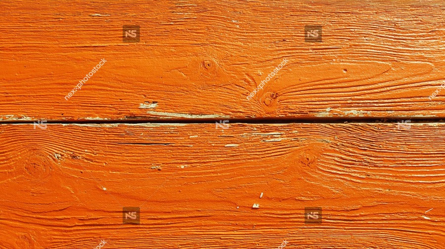 Red Wooden Plank With Visible Grain And Texture Set Against A Solid Background — Stock Photo
