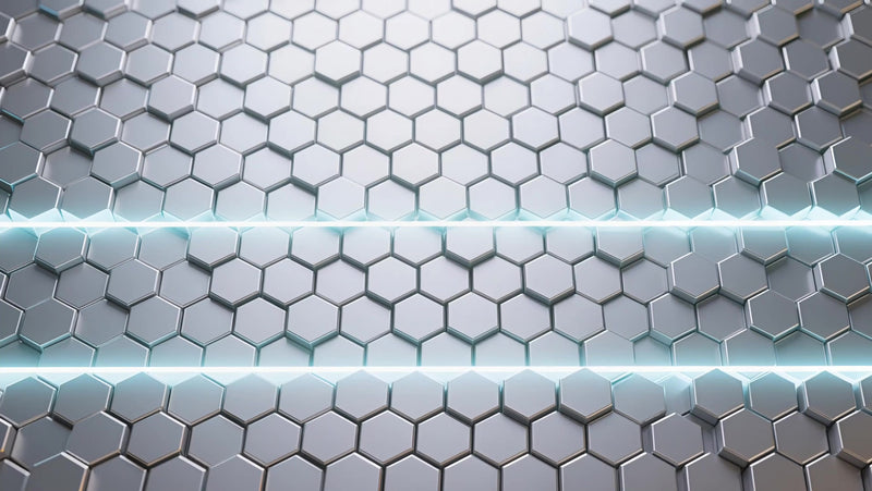 black and silver honeycomb pattern - Stock Video