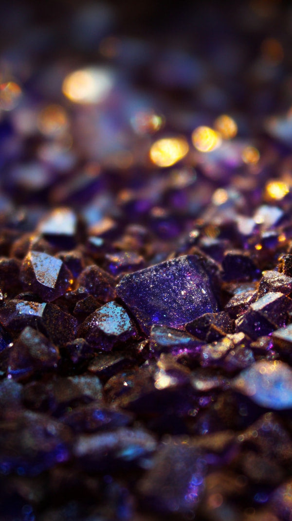Purple Glittery Confetti Background With Sparkling Specks Of Light Creating A Vibrant And Festive Atmosphere — Stock Photo