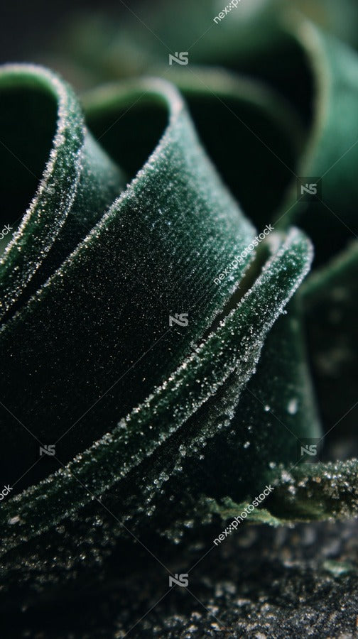 A Close Up Of A Green Wreath With A Glossy Finish Set Against A Dark Background — Stock Photo