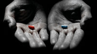 Hands Holding Pills — Stock Photo