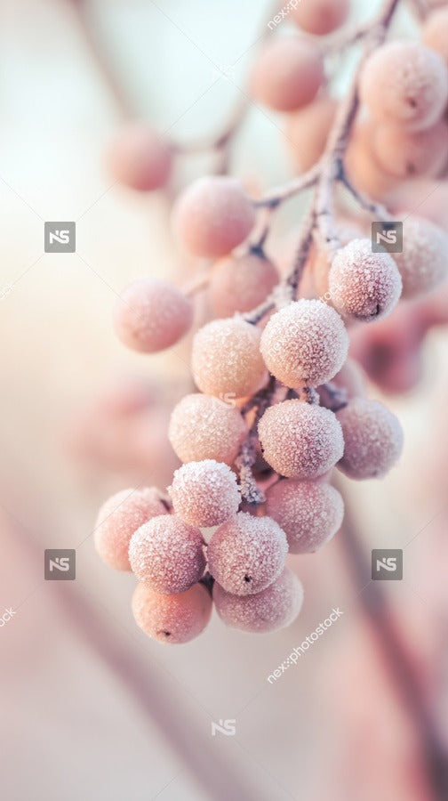 Displays A Close Up Of Berries On A Branch With A Focus On The Berries Themselves — Stock Photo