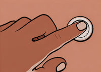 A Hand Turning A Knob — Stock Illustration